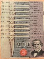 Italia - Lot de 10 billets Series UD - UNC (Uncirculated)