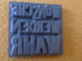 STEMPEL *WÜNSCHE WERDEN WAHR* 2x2cm Formen-Giessen  NEU