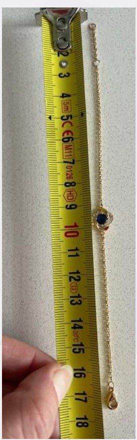 Altri gioielli: Ensemble forme fleur - plaqué or avec zircon et pierre bleue – Nuovo (secondo la descrizione) da Glattpark(Opfikon) venduto da Miko3711 2