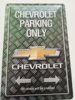 Metallic Blechschild-CHEVROLET-PARKING ONLY