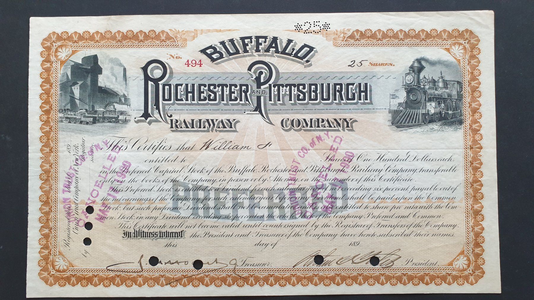 Documenti: Wertpapiere USA. Eisenbahn. – Usato da Goldach venduto da armando_r 3
