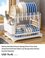 White Metal Dish Drying Rack