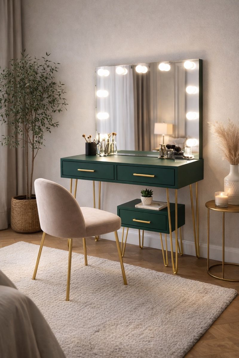 Tavoli da trucco: Schminktisch SET Modi100 Grün – Nuovo (secondo la descrizione) da St.Gallen venduto da eleganter