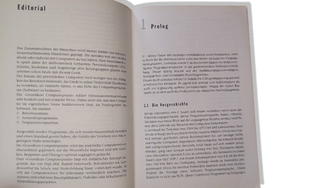 Bücher: Grundkurs Computerpraxis C Programmieren von Anfang an Buch – Gebraucht aus Inwil von Vom_Schiltwald 8