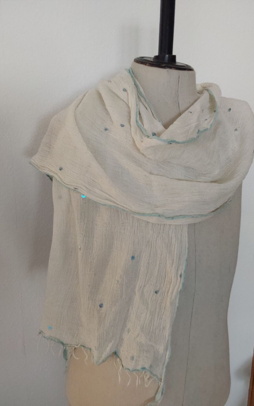 Foulards, Tücher & Schals: Schal Baumwolle mit Pailletten – Neu (gemäss Beschreibung) aus Köniz von scopello12