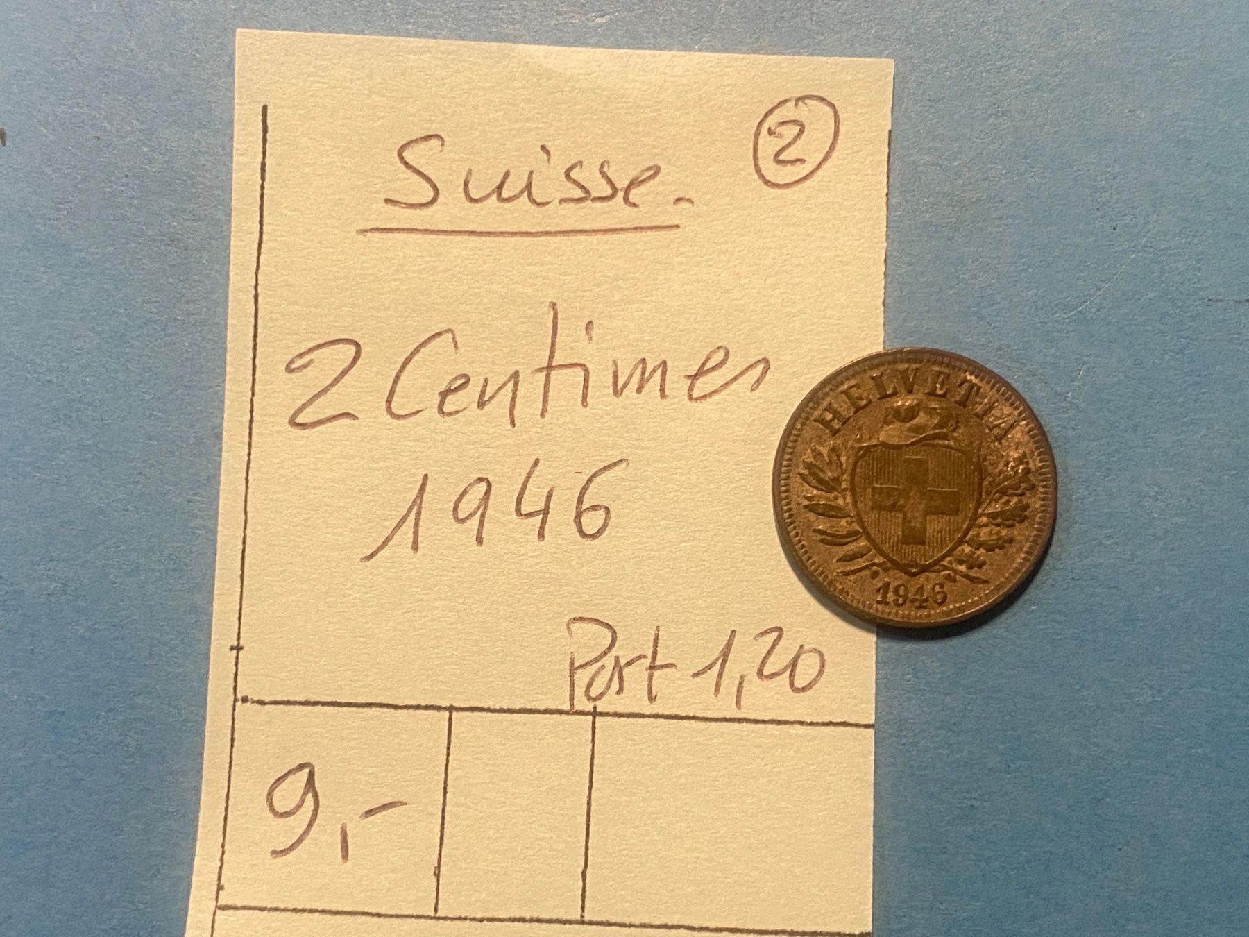 Tutti le monete: SUISSE : 2 CENTIMES 1846 – Usato da genève venduto da GEnumist