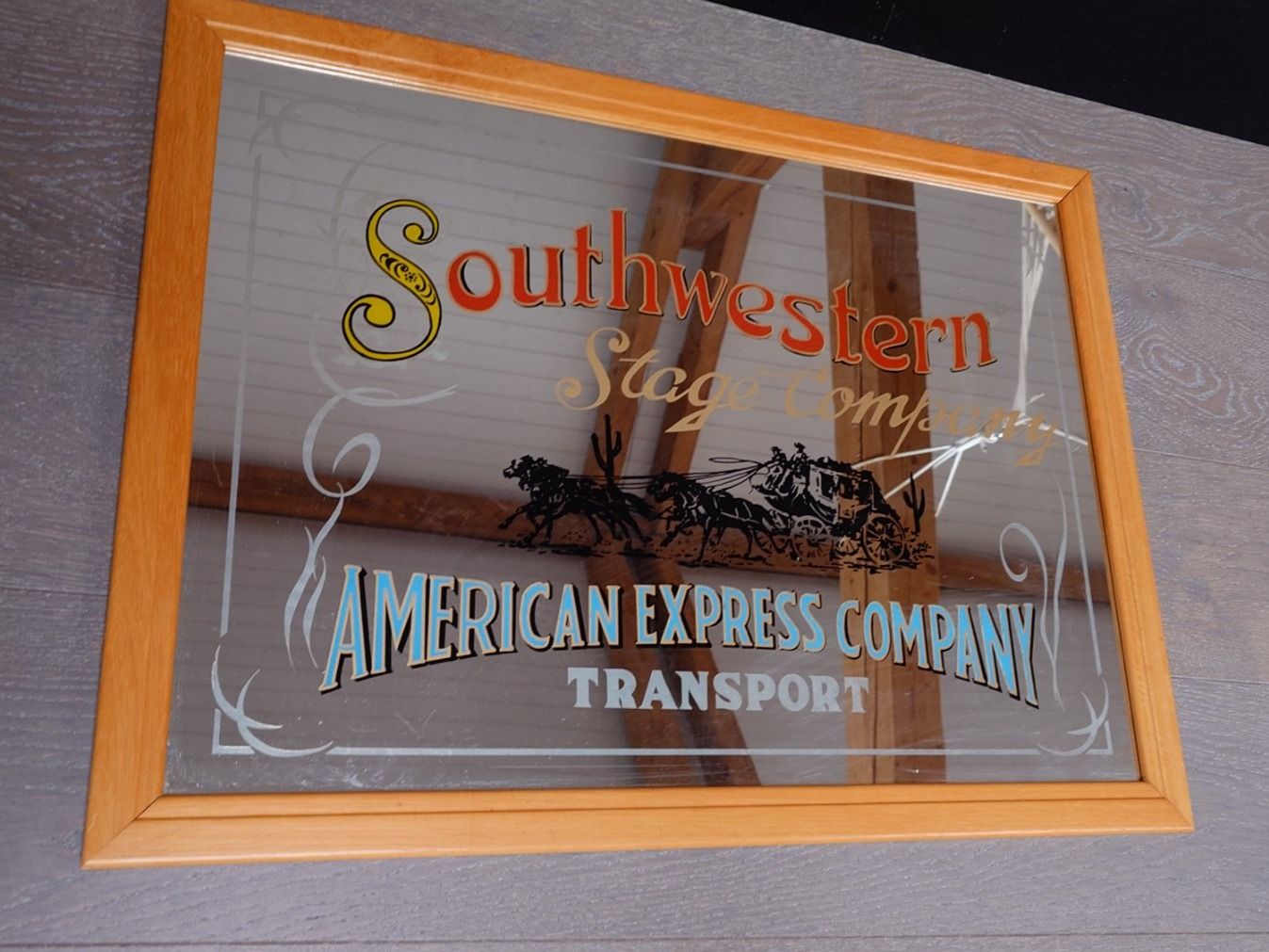Spiegel: Ancien miroir publicitaire Western – Gebraucht aus Arconciel von Pgendre
