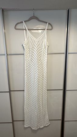 Miss Selfridge Kleid weiss gestrickt Grösse S 36-38 neu