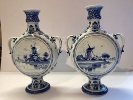Antike Vasen, 2er Set Vasen, Apothekerflschen Royal Delft