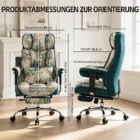NEU: Ergonomischer Bürostuhl/Chefsessel mit Fussstütze Grün
