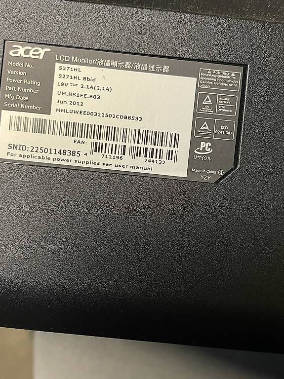 Acer Ecrans: Écran ordinateur 27puces  ACER – D'occasion à le locle par fajoca 2