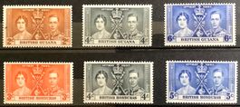 1937 - GB Krönung George VI 2 Sätze ** Guiana  - Honduras
