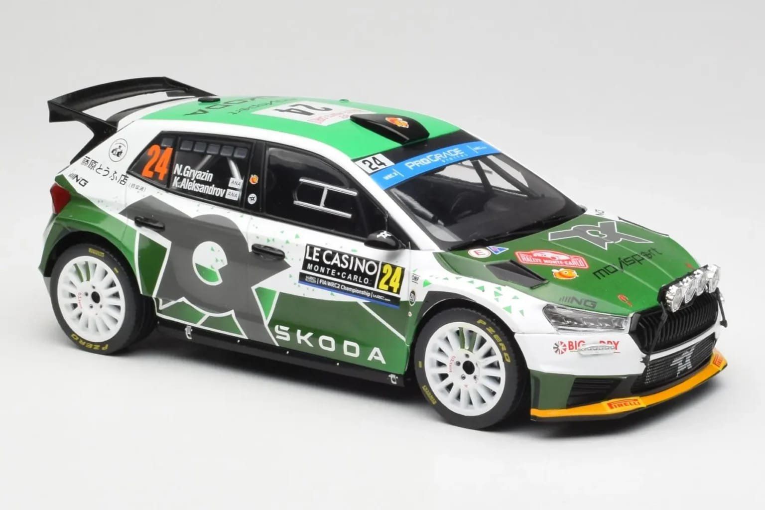Skoda Modellautos: Skoda Fabia RS Rally2 #24 Rallye Monte Carlo 2023 Ixo 1:18 – Neu und originalverpackt aus Stäfa von wkmodells 2