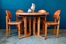Ensemble en à repas en pin massif Table extensible 5 chaises