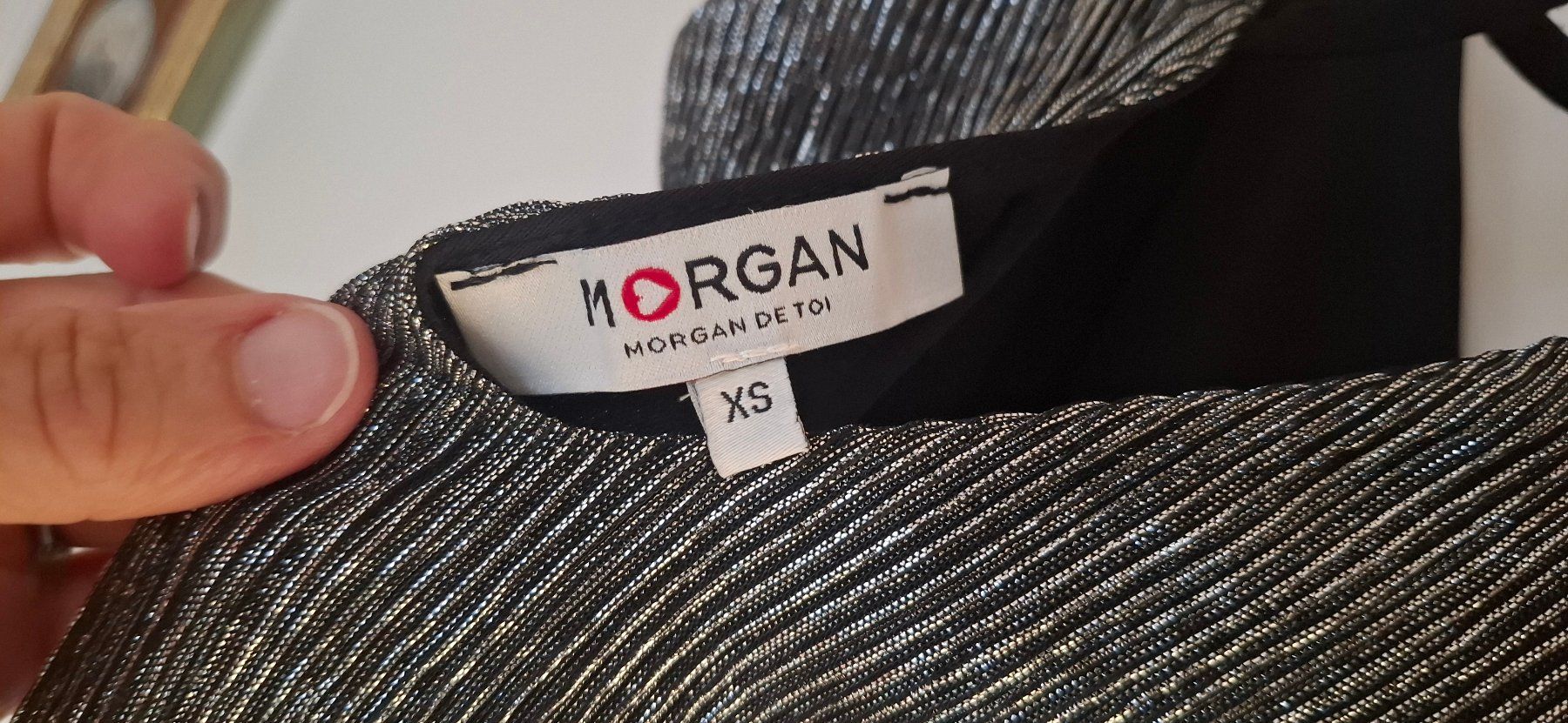 Morgan Top: Damen Top Silber Metallic Grösse XS – Nuovo (secondo la descrizione) da Füllinsdorf venduto da Sternenblick19 6