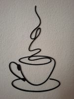 Kaffeetasse Wanddeko Deko Küche Kaffee schwarz, zum kleben