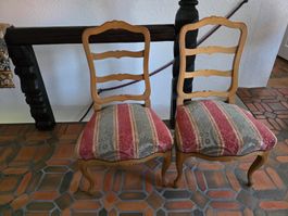2 klassische Vintage Stühle Hocker Sessel Stuhl Holz