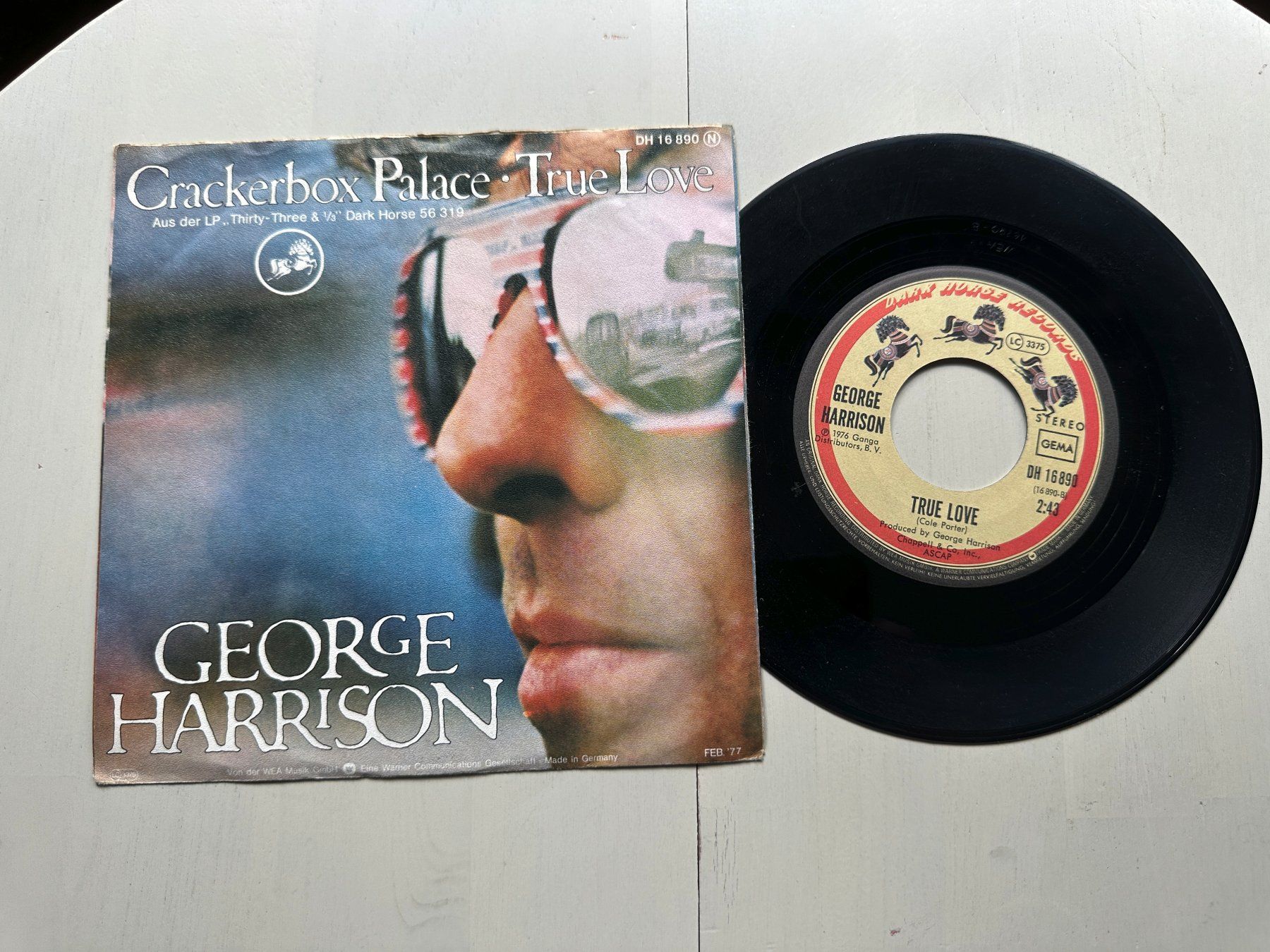 Dischi in vinile: GEORGE HARRISON BEATLES tolle Single Crackerbox palace – Usato da Basel venduto da Partridge 1