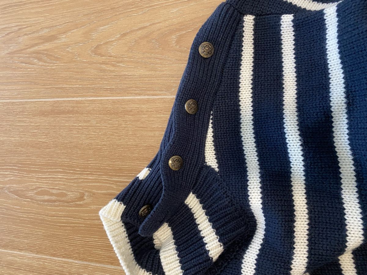 Pullover & Sweatshirts: Pull Five Paris rayé bleu et blanc taille S boutons – Gebraucht aus Chêne-Bourg von mar_fn75 3