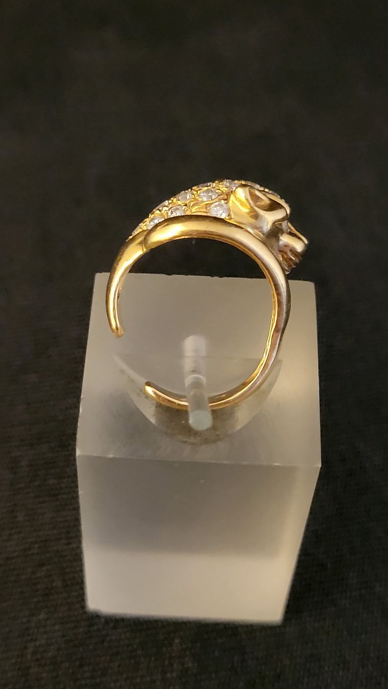 Ringe: Goldring mit Raubkatzen-Kopf – Gebraucht aus Basel von spinne02 5