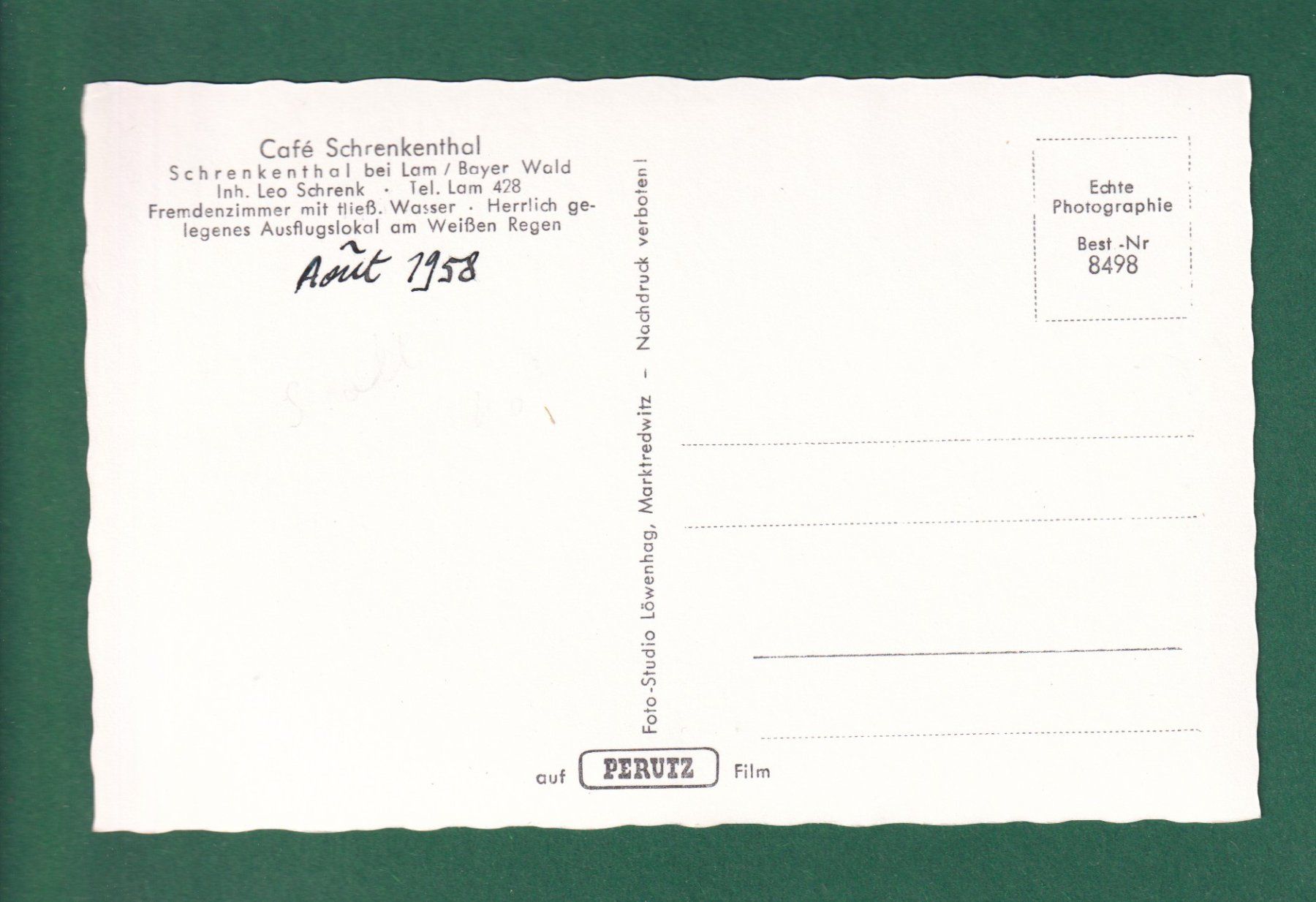Cartes postales: Café SCHRENKENTHAL – D'occasion à Pully par nicecards-shop 1