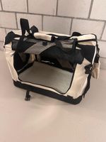 Transporttasche Hund Katze beige schwarz Grösse M guter Zust