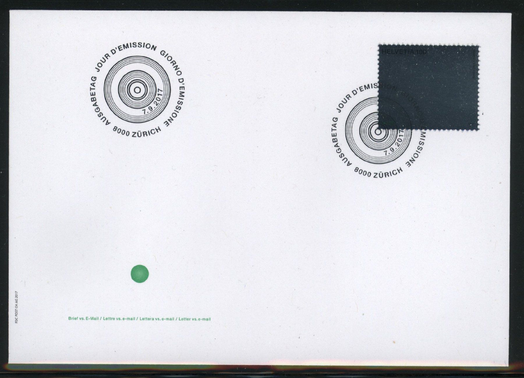 Alle Briefmarken: 2017, FDC, Sondermarke Brief vs- E-Mail (Nr. 1641) – Gebraucht aus Willisau von Vollstempel