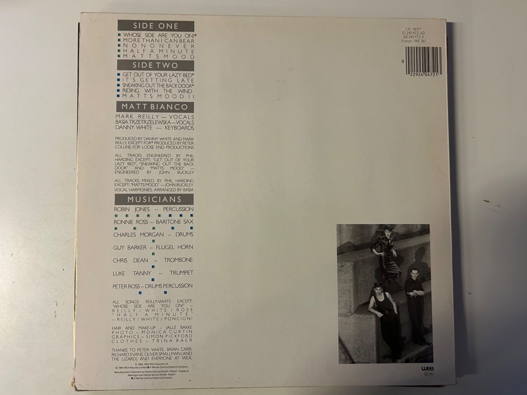 Dischi in vinile: Matt Bianco - Whose Side Are You On? - Vinyl LPl! – Usato da Aesch BL venduto da BernisFlomi 1