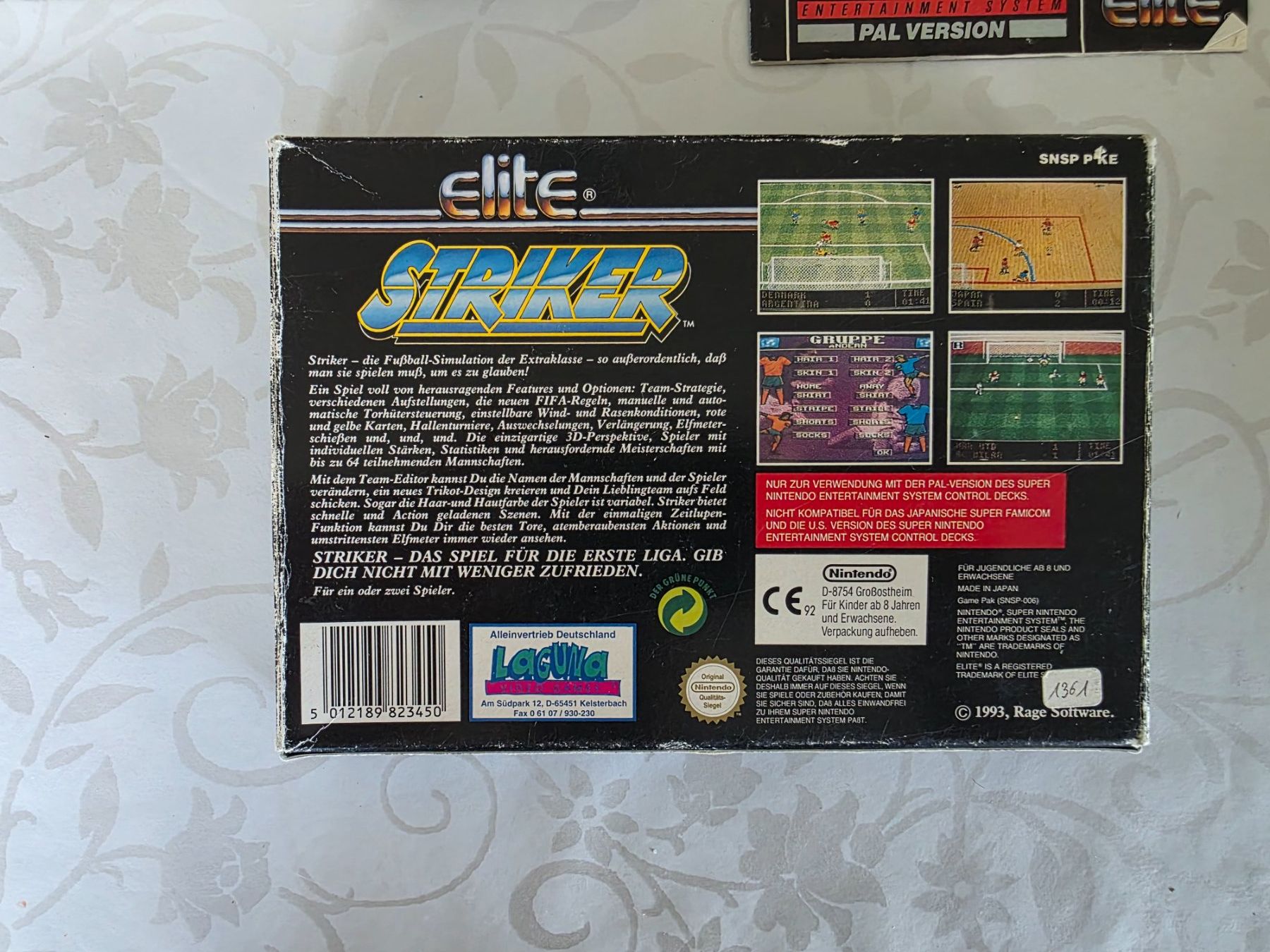 Nintendo Giochi: 3 Super Nintendo STRIKER jeu vidéo PAL version boite notice – Usato da Genève venduto da luc_qhh2 3