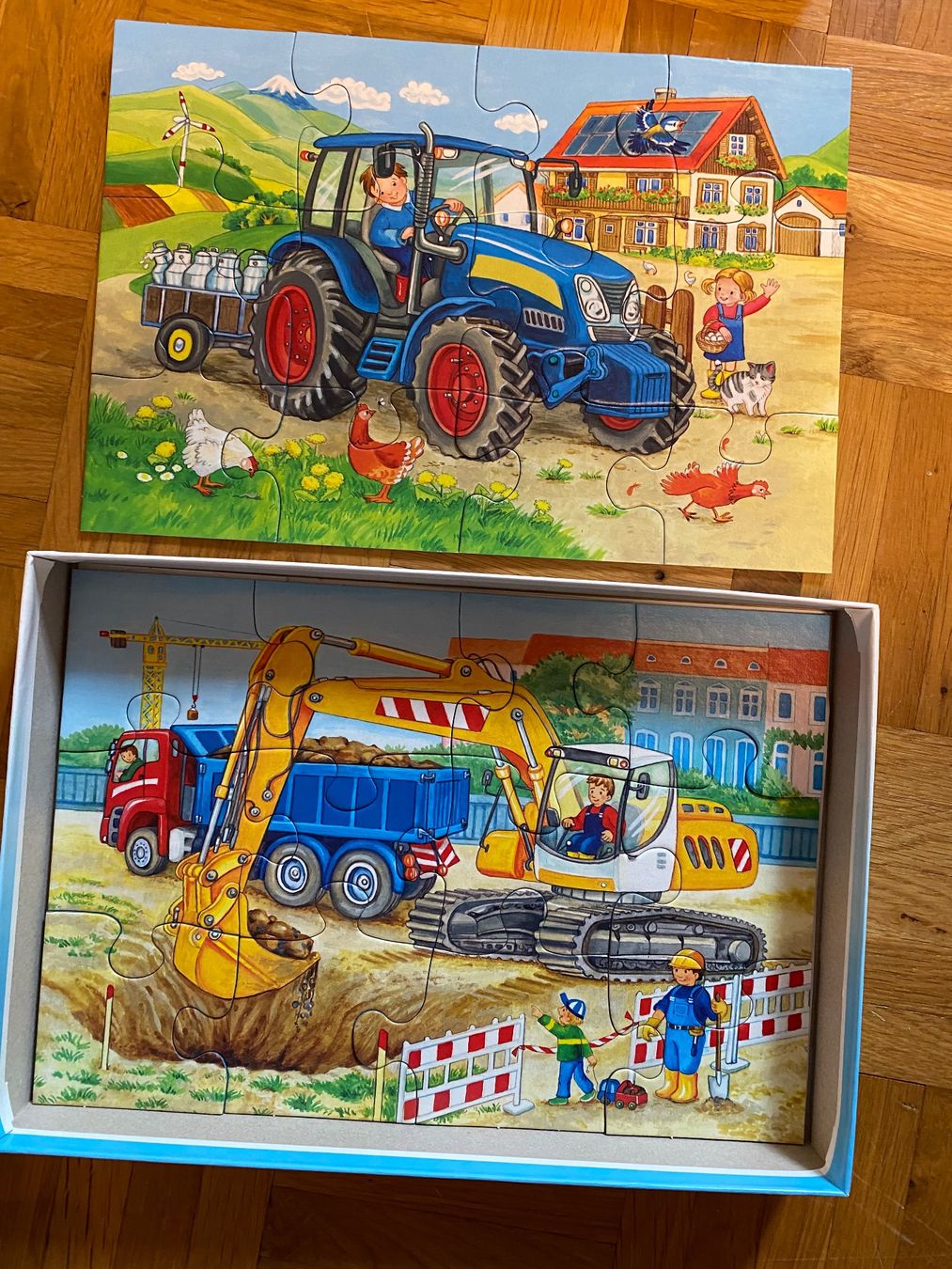 Ravensburger Puzzles: Set Puzzles Holzpuzzle Feuerwehr Ravensburger Bagger Traktor – Gebraucht aus Zizers von dalaub 2