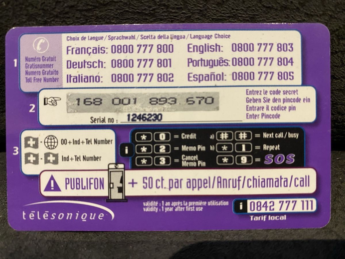 Telefon- & Taxkarten: Carte – Gebraucht aus Lausanne von babacard10 1
