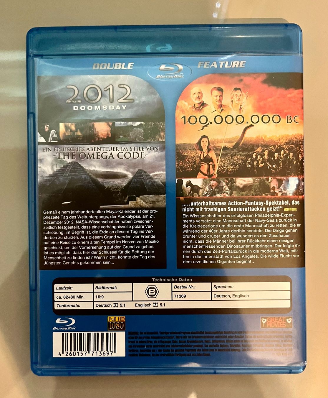 Tutti i DVDs: 2012 Doomsday + 100 Million BC Doppel Blu-Ray – Usato da Fahrweid venduto da pasta_555 1