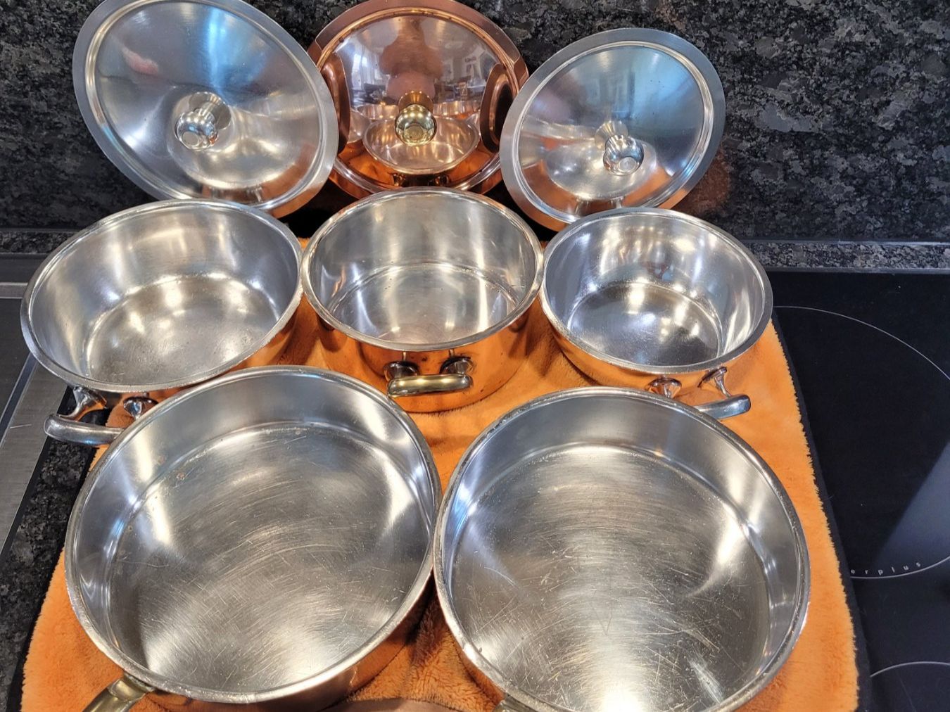 Padelle: SPRING-KUPFER SET 9-TEILIG AUS DER 1.GENERATION US DEN 40-ER – Usato da EMMETTEN venduto da pfi_cbg5 2