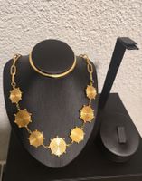 Vintage Statement Halskette Gold Edelstahl 316L NEU