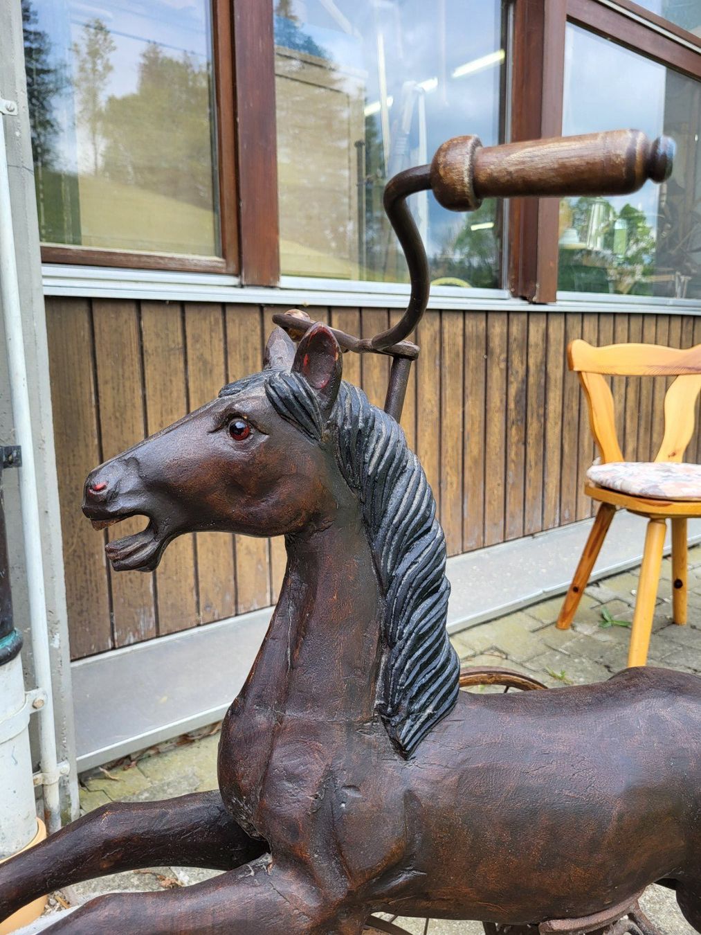Tutte le decorazioni: Antikes Pferd-Dreirad, um 1920, Dekoration oder Requisit – Usato da Langnau i. E. venduto da Foodmaster 3