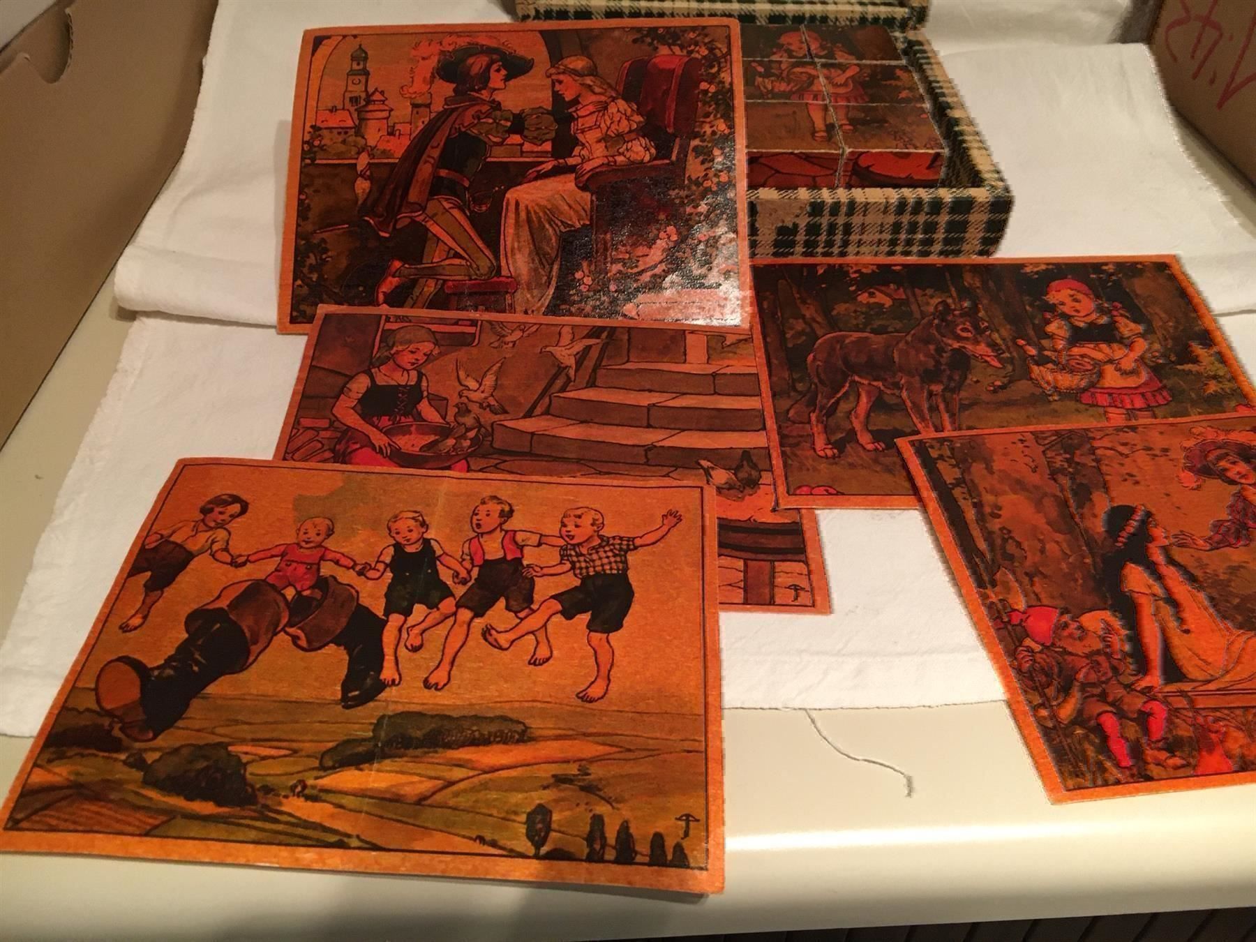 Puzzles: Holzpuzzle antik, Märchenmotive – Gebraucht aus Pratteln von Dollshop 2