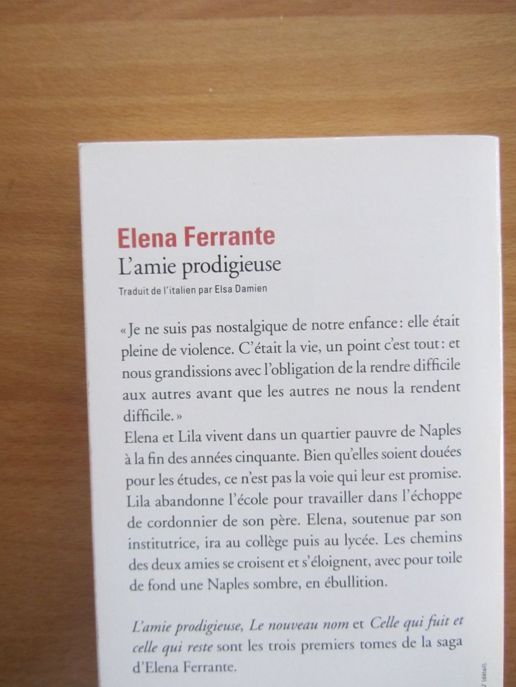Libri: L'amie prodigieuse de Elena Ferrante – Usato da Oberried FR venduto da berg04 1