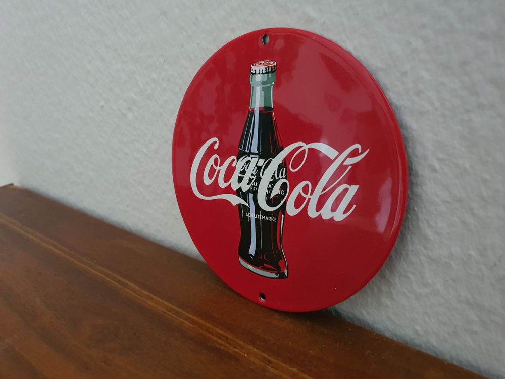 Emailschild Coca Cola Emaille Schild Reklame Vintage Retro | Kaufen Auf ...