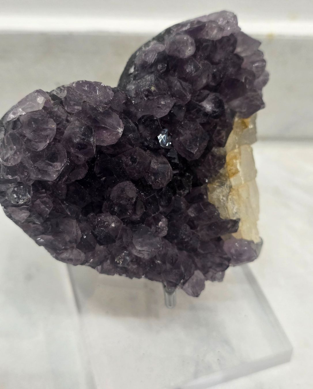 Minerali & Pietre curative: Amethyst Calcit Herz auf Stand 356g – Nuovo e nell'imballaggio originale da Matzingen venduto da Shay_Crystalz 1