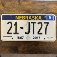 🇺🇸 U.S. Autoschild - Nebraska 21-JT27 - ORIGINAL