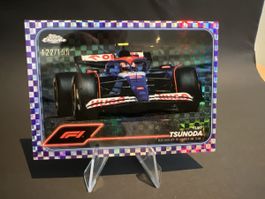 F1 Topps Chrome Yuki Tsunoda 122/199 Sammlerstück 