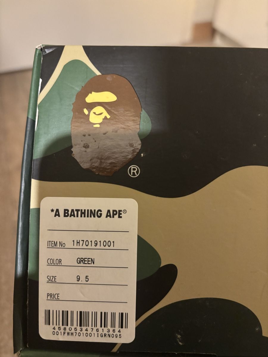 Bape Scarpe da uomo: A bathing ape BAPE sta Lackleder Grün Weiss – Usato da Uitikon Waldegg venduto da noa_68dy 1