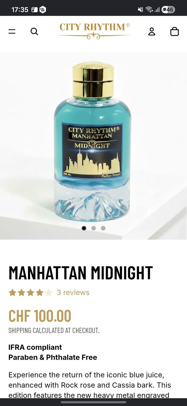 Profumi & Eau de Toilette: Manhattan Midnight City Rhythm 30ml – Usato da Uzwil venduto da Zyle