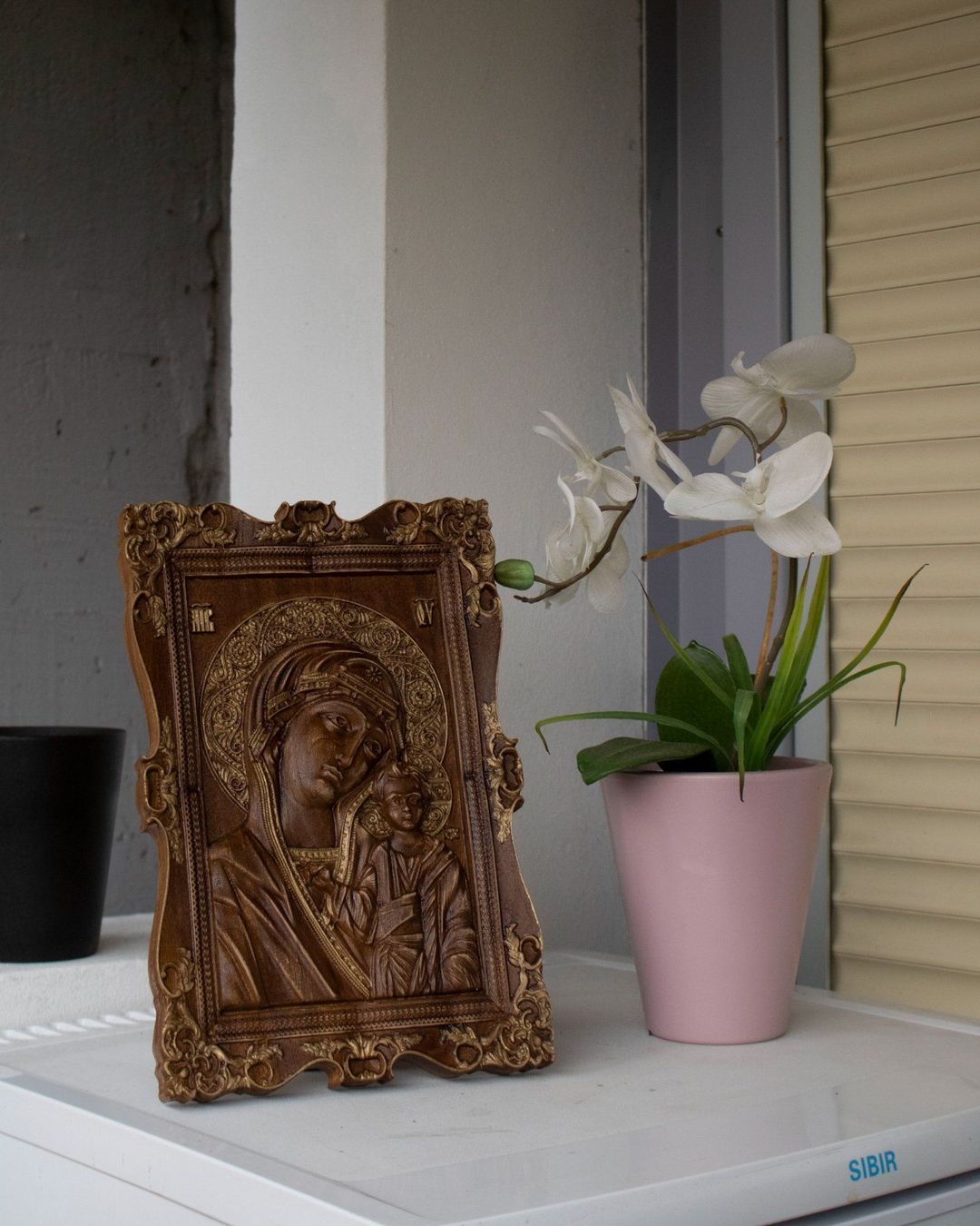 Articoli in legno: Mutter Jesu Ikone aus Holz – Nuovo e nell'imballaggio originale da Zürich venduto da Miki_Schreiner 1