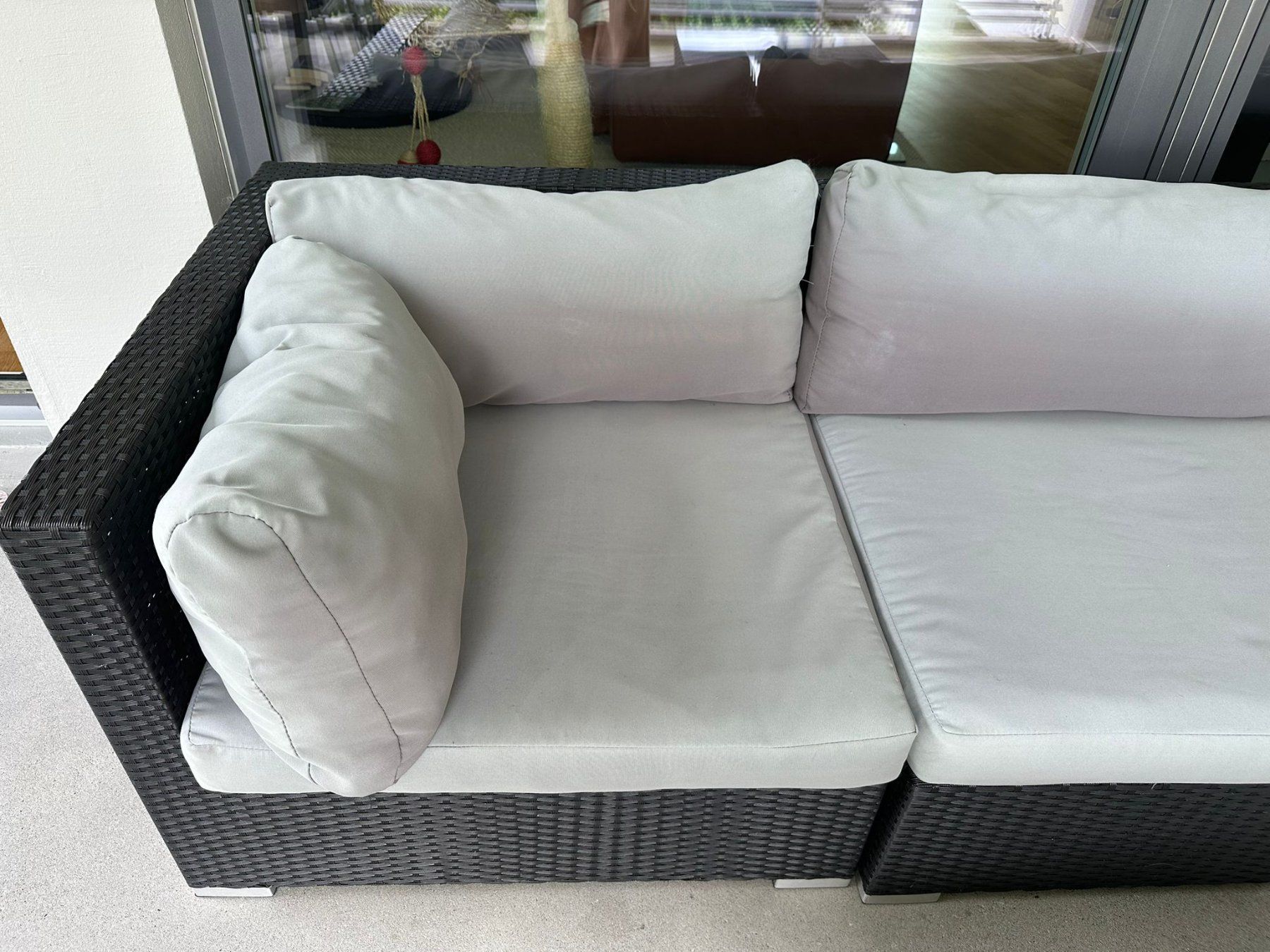 Divani: Garten Eck-Sofa / Lounge mit Tisch Ratten schwarz – Usato da Au ZH venduto da alsmy100 2