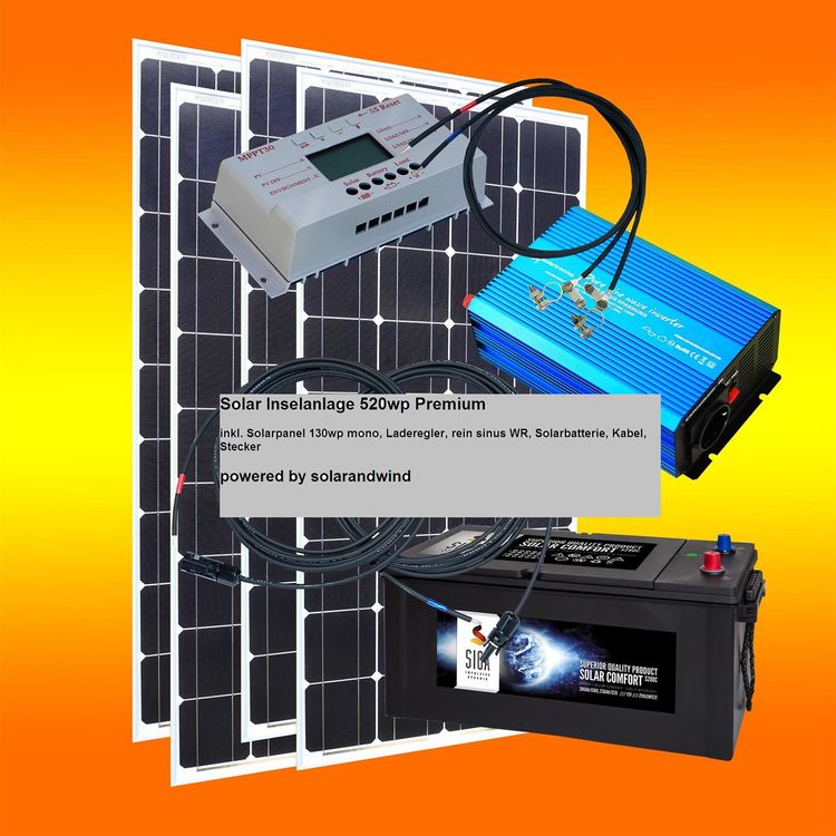 Solar Inselanlage 520Wp Premium Set