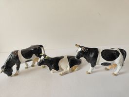 Schleich Schwarzbunt Kühe Familie Kuh