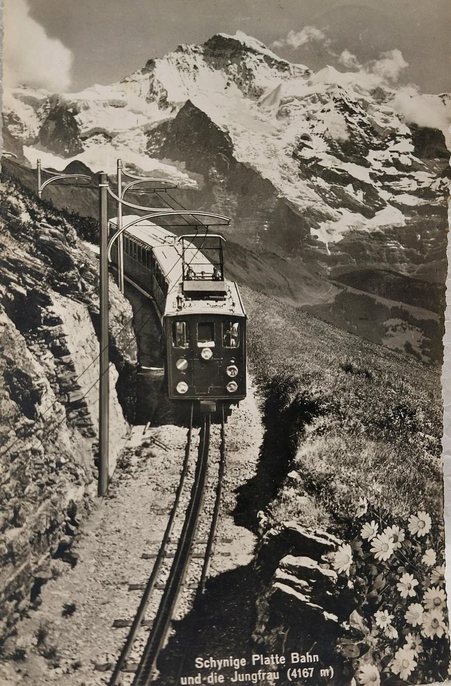 Cartoline postali: SCHYNIGE  PLATTE  BAHN  -  1946 – Usato da Delémont venduto da Domdom1