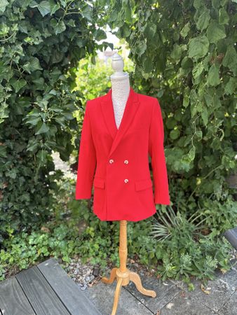 POQA DAMEN BLAZER Gr. 38 (Kräftiges Rot / Zweireiher)