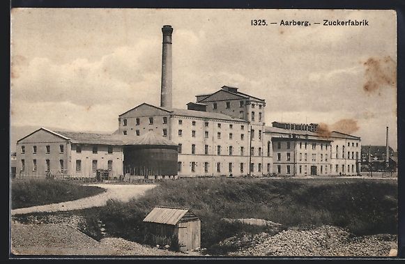 Cartoline postali: AK Aarberg, Zuckerfabrik mit Schornstein – Usato da Berlin venduto da bartko-reher